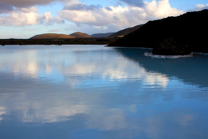 Reflections in the surrounding lagoon